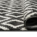Beauty Home Πατάκι Vibe Art 9577 67x150 Stone White Ανθρακί Λευκό