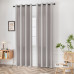 Beauty Home Κουρτίνα μεσαίας σκίασης με 8 μεταλλικούς κρίκους Effect Art 8443 140x270 Ασημί