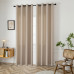 Beauty Home Κουρτίνα μεσαίας σκίασης με 8 μεταλλικούς κρίκους Effect Art 8443 140x270 Άμμου