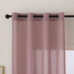 Κουρτίνα γάζα μονόχρωμη με 8 μεταλλικούς κρίκους Fit Art 8447 140x270 Ροζ   Beauty Home
