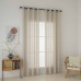 Beauty Home Κουρτίνα γάζα μονόχρωμη με 8 μεταλλικούς κρίκους Fit Art 8447 140x270 Μπεζ