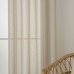 Beauty Home Κουρτίνα γάζα μονόχρωμη με 8 μεταλλικούς κρίκους Fit Art 8447 140x270 Μπεζ