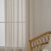Beauty Home Κουρτίνα γάζα μονόχρωμη με 8 μεταλλικούς κρίκους Sharp Art 8448 140x270 Άμμου
