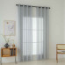 Beauty Home Κουρτίνα γάζα μονόχρωμη με 8 μεταλλικούς κρίκους Sharp Art 8448 140x270 Γκρι