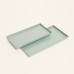 Beauty Home Μεταλλικοί Δίσκοι ΣΕΤ 2 ΤΜΧ 28 x 14 cm , 24 x 12 cm  ΠΡΑΣΙΝΟ ΕΥΚΑΛΥΠΤΟΥ