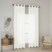 Beauty Home Κουρτίνα γάζα μονόχρωμη με 8 μεταλλικούς κρίκους Fit Art 8447 140x270 Εκρού