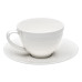 Beauty Home Φλυτζάνι πορσελάνης με πιατάκι Sensations Art 7704 250ml Λευκό