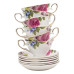 Beauty Home Σετ φλυτζάνια τσαγιού πορσελάνης 12τμχ Eternal Art 7715 Σχέδιο Λουλούδι