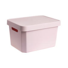 Κουτί αποθήκευσης πλαστικό με καπάκι 17LT Cave ροζ 36,00 x 27,50 x 21,50