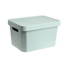 Κουτί αποθήκευσης πλαστικό με καπάκι 17LT Cave πράσινο 36,00 x 27,50 x 21,50