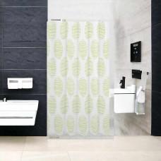 Cyclops Leaves Κουρτίνα Μπάνιου Υφασμάτινη 180x200cm Πράσινη