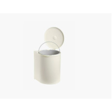 Κάδος Απορριμμάτων Πλαστικός Ζαχαρί Λευκό για Ντουλάπι 13lt