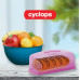 Cyclops Θήκη για ψωμί ή κέικ πλαστική με καπάκι ορθογώνια Dailee ροζ
