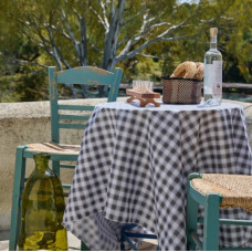 Τραπεζομάντηλο φαγητού 140Χ180 βαμβακερό καρώ γκρι σχέδιο 5467