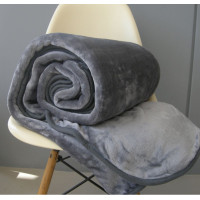 Κουβέρτα υπέρδιπλη 220Χ240 Soft Velvet  βελουτέ Flamingo χρώμα grey