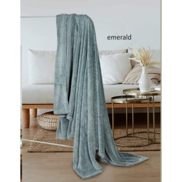Κουβέρτα - Ριχτάρι Σχ.Alma 100% polyester Emerald 200x240cm