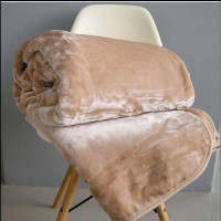 Κουβέρτα μονή 160Χ220 Soft Velvet  βελουτέ Flamingo χρώμα mocca