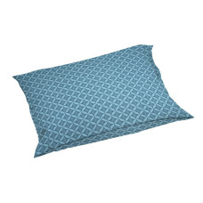 Μαξιλαροθήκες εμπριμέ ζευγάρι 50x70cm 100% cotton blue