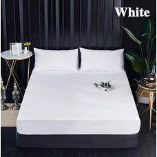 Σεντόνι λάστιχο μονόχρωμο160Χ200+32 διπλό λευκό 