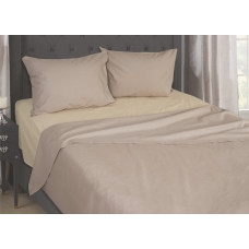 Σετ παπλωματοθήκη Σχ. Rainbow μονόχρωμη poly/cotton 144 κλωστών Smoke 160x240cm