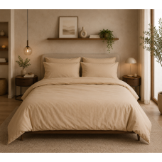 Σετ παπλωματοθήκη Σχ. Rainbow μονόχρωμη poly/cotton 144 κλωστών Smoke 160x240cm