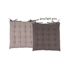 Μαξιλάρι καρέκλας Σχ.Duo 40x40cm διπλής όψης grey/l.grey 100% βαμβ. 40x40cm