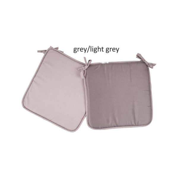 Μαξιλάρι καρέκλας δίχρωμο Σχ.Reli grey/l.grey 38x38x2cm 100% microfiber 38x38cm