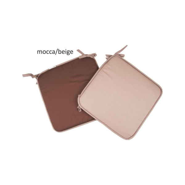 Μαξιλάρι καρέκλας δίχρωμο Σχ.Reli mocca-beige 38x38x2cm 100% microfiber 38x38cm