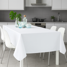 Τραπεζομάντηλο αλέκιαστο μονόχρωμο 100%pol. White 150x150cm