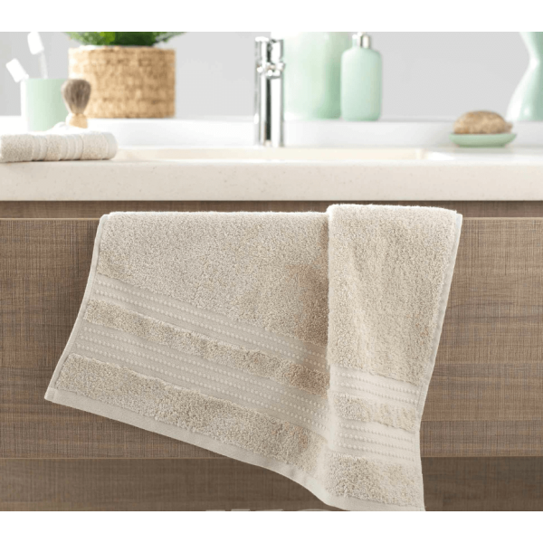 Πετσέτα μονόχρωμη  Σx. Excellence 600gr/m² υδρόφιλη έξτρα απορροφητική 100% cotton Beige 50x90cm