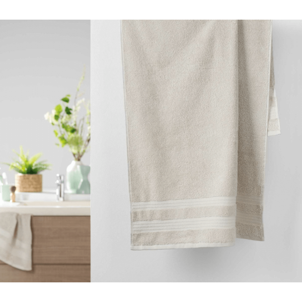 Πετσέτα μονόχρωμη  Σx. Excellence 600gr/m² υδρόφιλη έξτρα απορροφητική 100% cotton Beige 70χ130cm