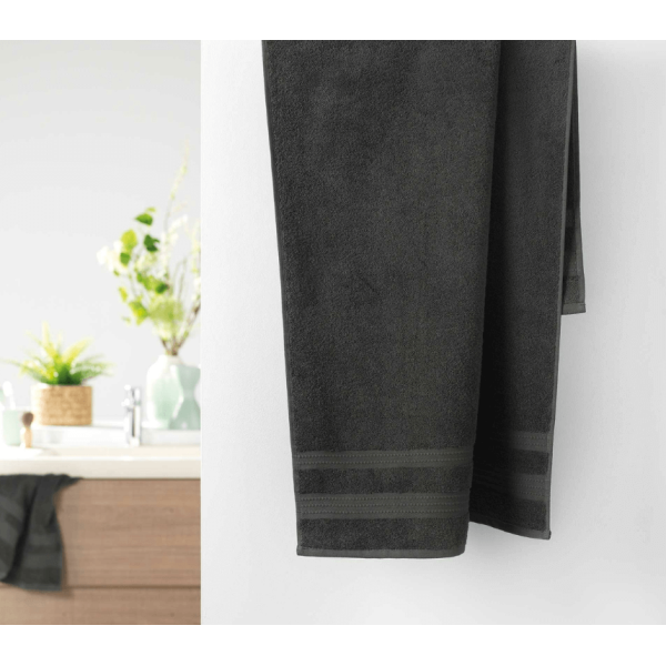 Πετσέτα μονόχρωμη  Σx. Excellence 600gr/m² υδρόφιλη έξτρα απορροφητική 100% cotton Dark Grey 70χ130cm