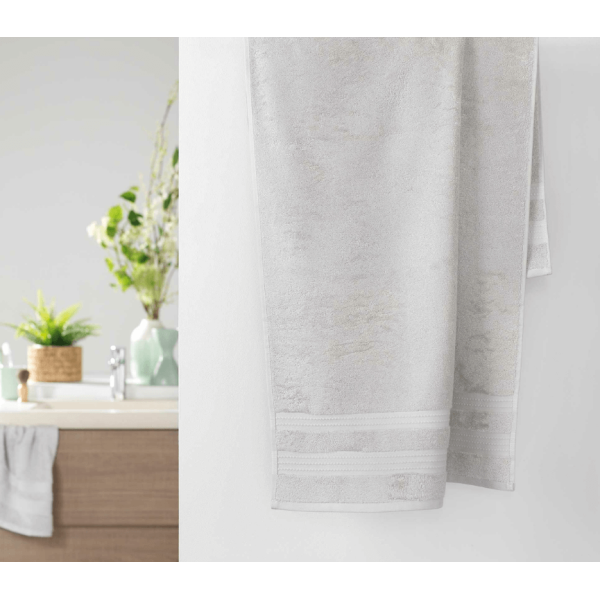 Πετσέτα μονόχρωμη  Σx. Excellence 600gr/m² υδρόφιλη έξτρα απορροφητική 100% cotton Light Grey 70χ130cm