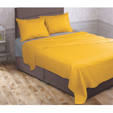 Σετ παπλωματοθήκη Σχ. Rainbow μονόχρωμη poly/cotton 144 κλωστών Sweet honey 160x240cm