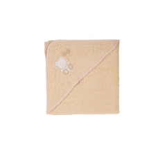 Πετσέτα με κουκούλα  Σχ.Bear 75X75cm 100% cotton Beige