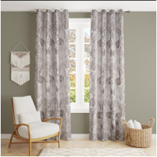 Κουρτίνα Σχ. Cocoon beige 140x260cm ζακάρ έτοιμη ραμμένη με κρίκους 100% pol. 140x260cm