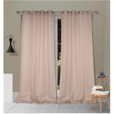 Κουρτίνα οργάντζα Σχ.Elsa με κρίκους 140x260cm 100% Beige