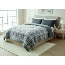 Κουβέρτα-πάπλωμα flannel με κάτω όψη sherpa Σχ. Hector 100% pol. Blue 220x240cm