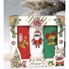 Σετ ποτηρόπανo κουζίνας Σχ.Ch029 πικέ 3 τμχ. με κέντημα σε κουτί 40x60cm 40x60cm