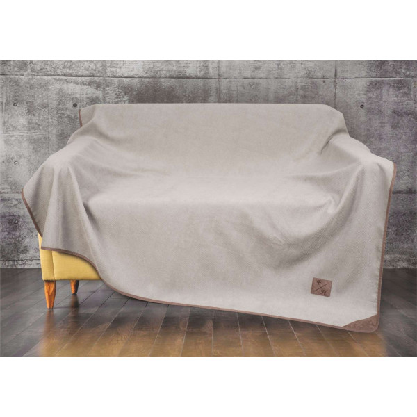 Ριχτάρια Σχ.Country super soft suede γωνίες 100% πολ Chocolat 170x300cm