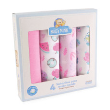 Βρεφικές πάνες  BM 305  90x75cm   100% βαμβ. Pink