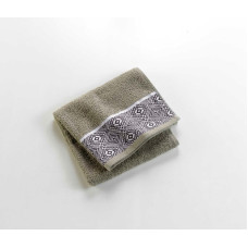 Πετσέτα ζακάρ Σx. Esteban khaki έξτρα απορροφητική 100% cotton Chaki 50x90cm