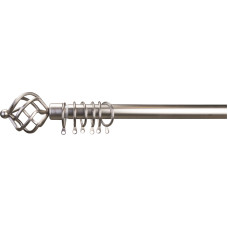 Κουρτινόβεργα επεκ/μενη Σχ.Twist 120cm-210cm Satin nickel