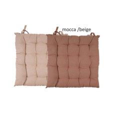 Μαξιλάρι καρέκλας Σχ.Duo 40x40cm διπλής όψης mocca/beige 100% cotton 40x40cm