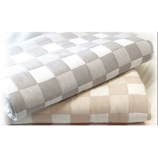 Κουβέρτα βαμβακερή εμπριμέ Σχ. Check Grey 220x240cm