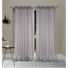 Κουρτίνα οργάντζα Σχ.Elsa με κρίκους 140x260cm 100% Grey