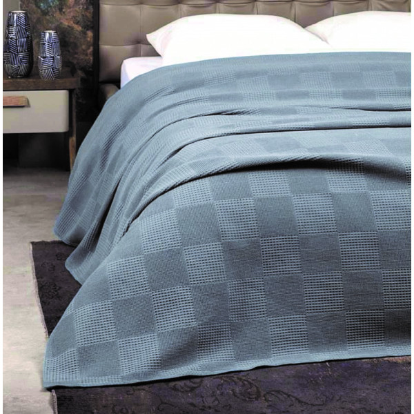 Κουβέρτα πικέ Σχ.Marco 80% cotton-20%polyester Light Grey 240x260cm