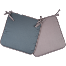 Μαξιλάρι καρέκλας δίχρωμο Σχ.Reli petrol-grey 38x38x2cm 100% microfiber 38x38cm