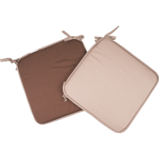 Μαξιλάρι καρέκλας δίχρωμο Σχ.Reli mocca-beige 38x38x2cm 100% microfiber 38x38cm