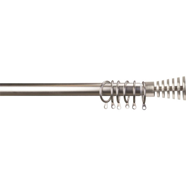 Κουρτινόβεργα επεκ/μενη Σχ. Slices 120cm-210cm Satin nickel